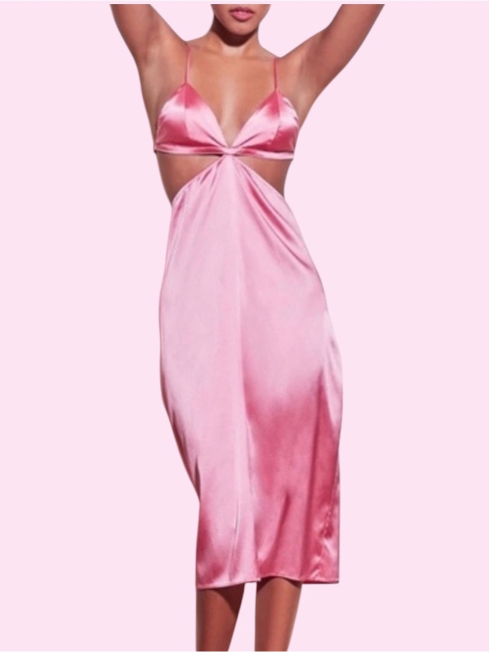 Fleur du Mal Pink Satin Cutout Slip
